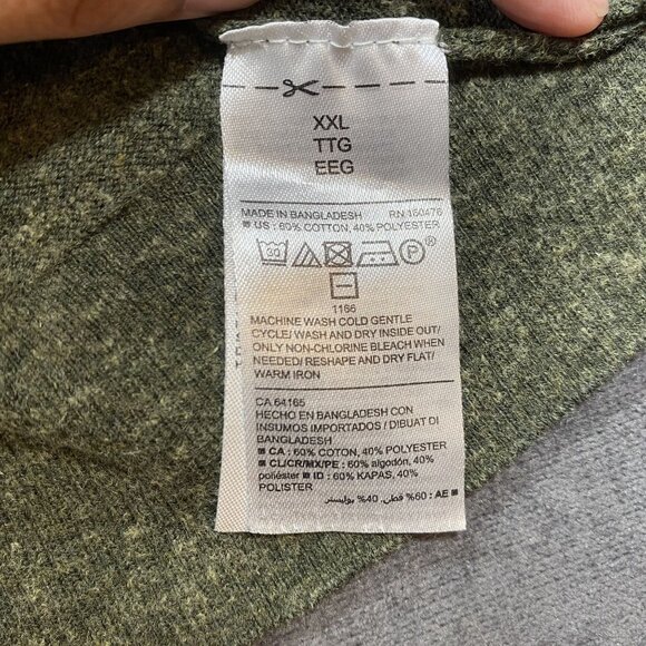 Old Navy Mens XXL Green V-Neck Pullover Sweater Cotton & Polyester Blend - Picture 3 of 11